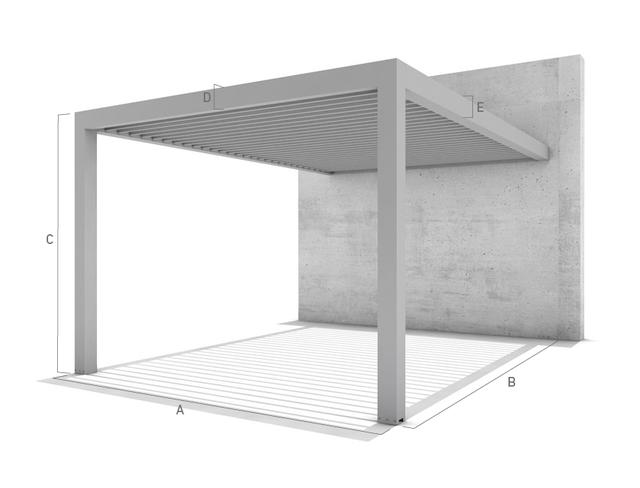 2 columnas paralelo pérgola