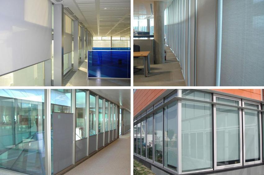 Varias enrollables en una oficina