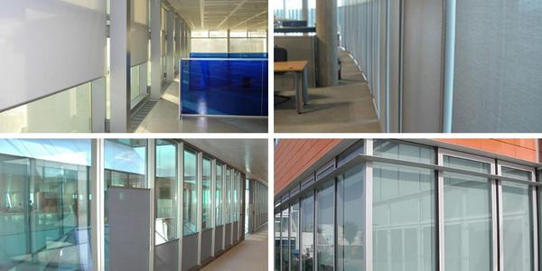 Varias enrollables en una oficina