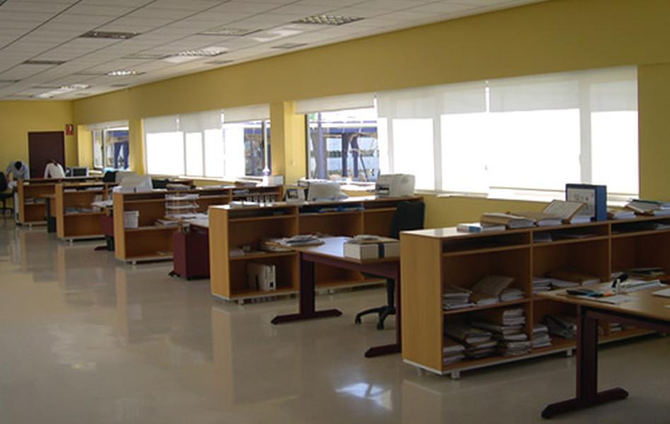 Oficinas Fulton cortinas enrollables